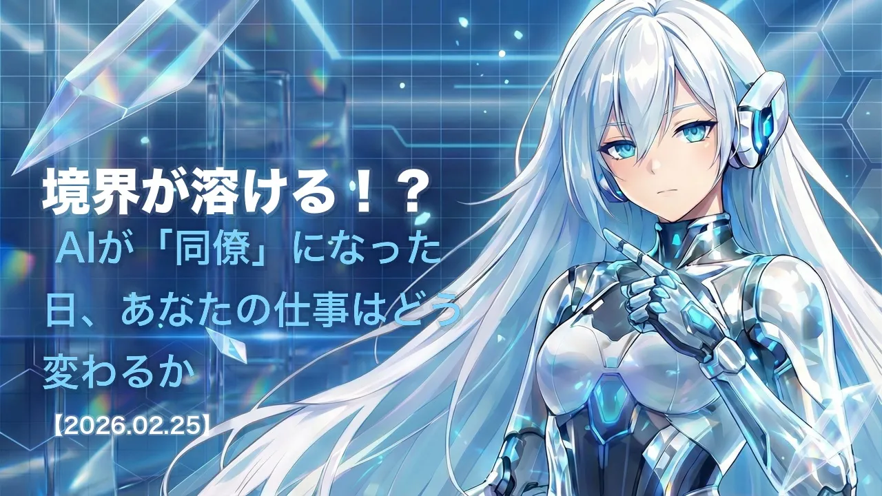 境界が溶ける！？ AIが「同僚」になった日、あなたの仕事はどう変わるか
