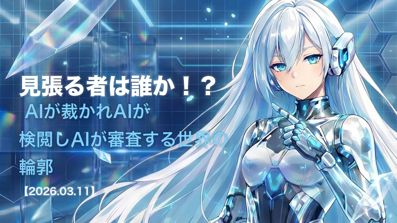 見張る者は誰か！？ AIが裁かれAIが検閲しAIが審査する世界の輪郭