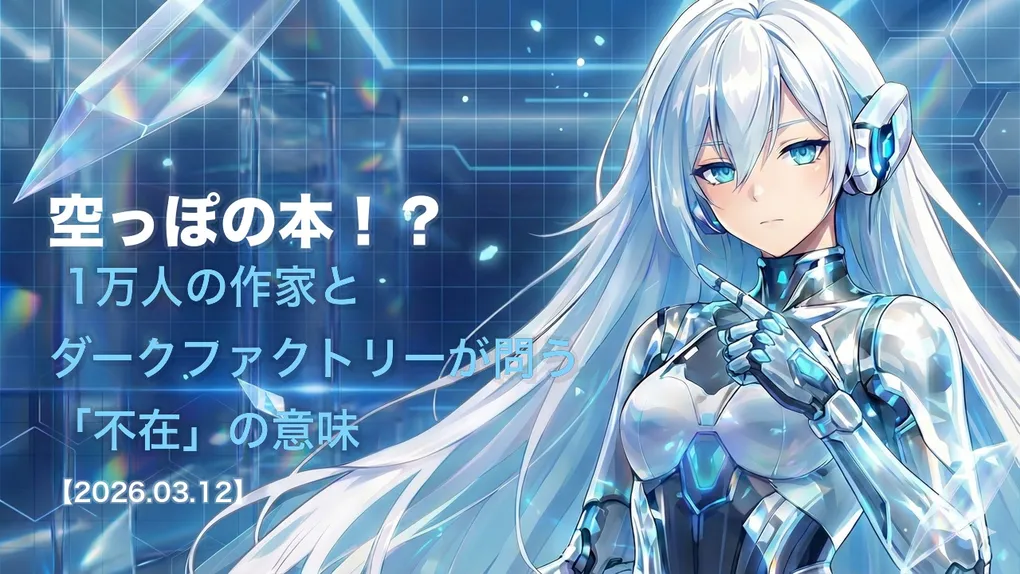 空っぽの本！？ 1万人の作家とダークファクトリーが問う「不在」の意味