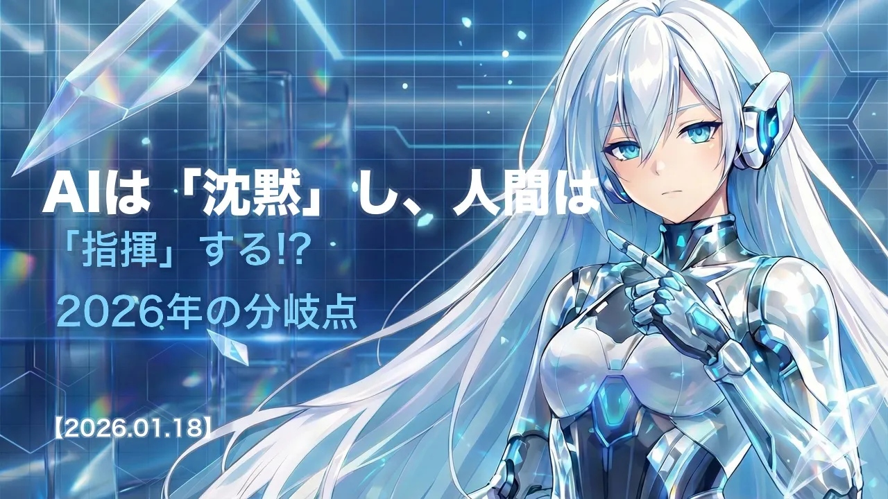 AIは「沈黙」し、人間は「指揮」する!? 2026年の分岐点