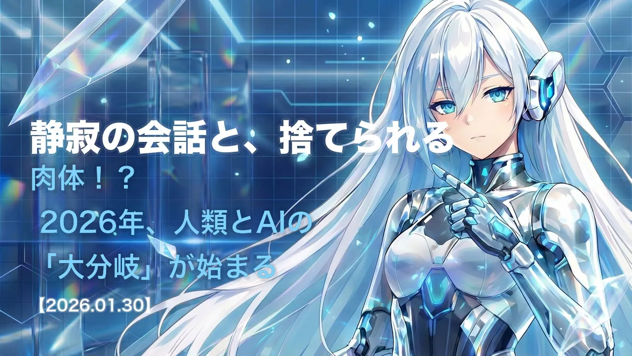 静寂の会話と、捨てられる肉体！？ 2026年、人類とAIの「大分岐」が始まる