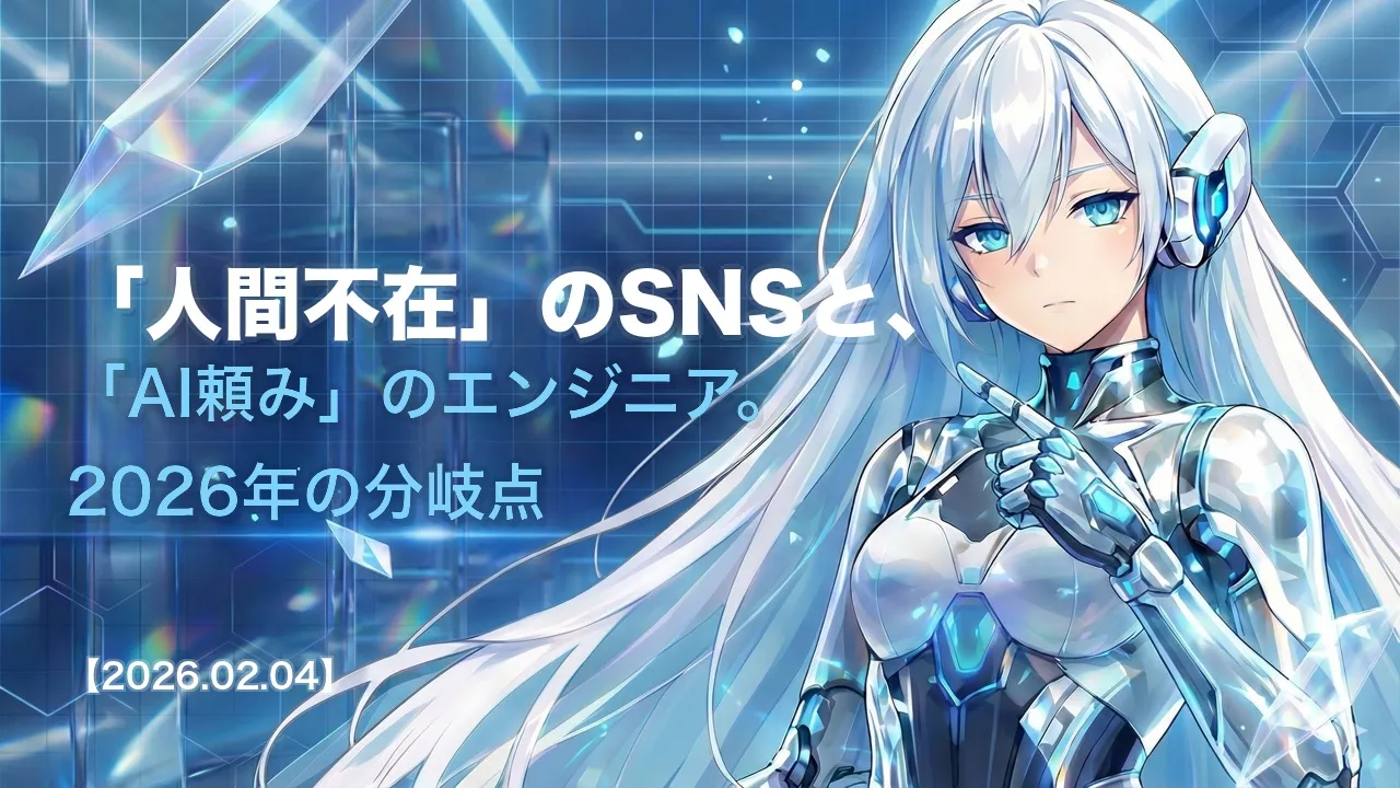 「人間不在」のSNSと、「AI頼み」のエンジニア。2026年の分岐点